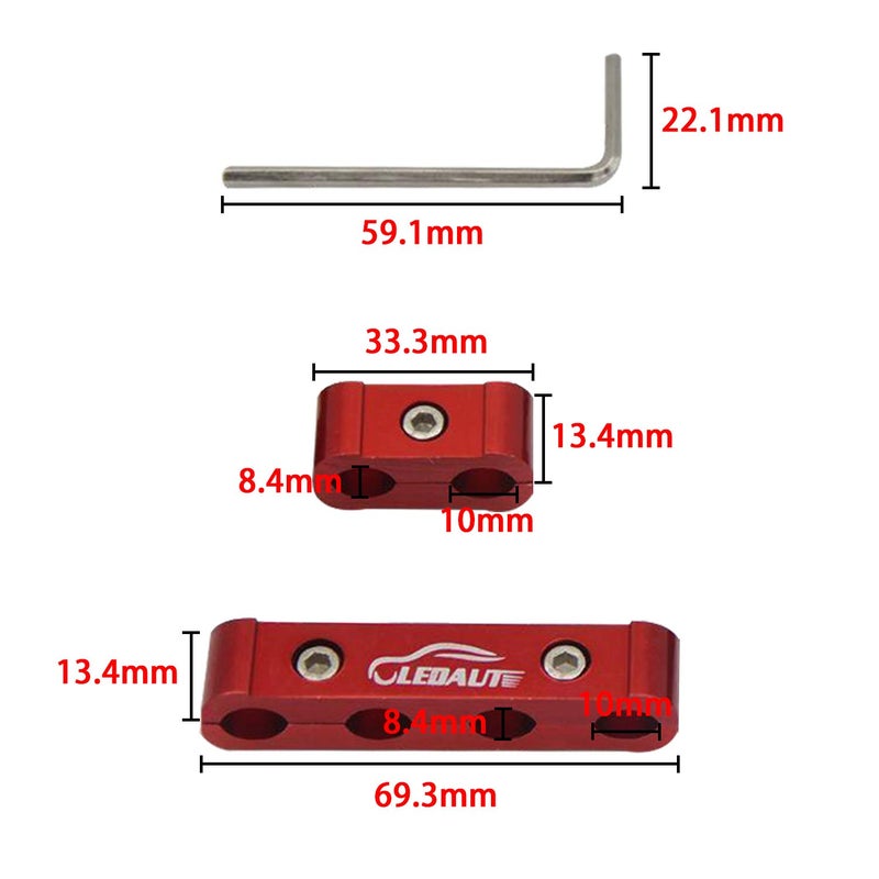 LEDAUT 12pc Spark Plug Wire Separator Divider 8mm 9mm 10mm For Racing Car (Red) - Image 5